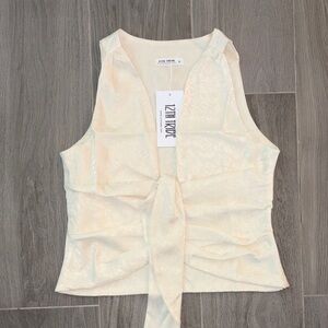 12th Tribe Ivory Tie-Front Camisole